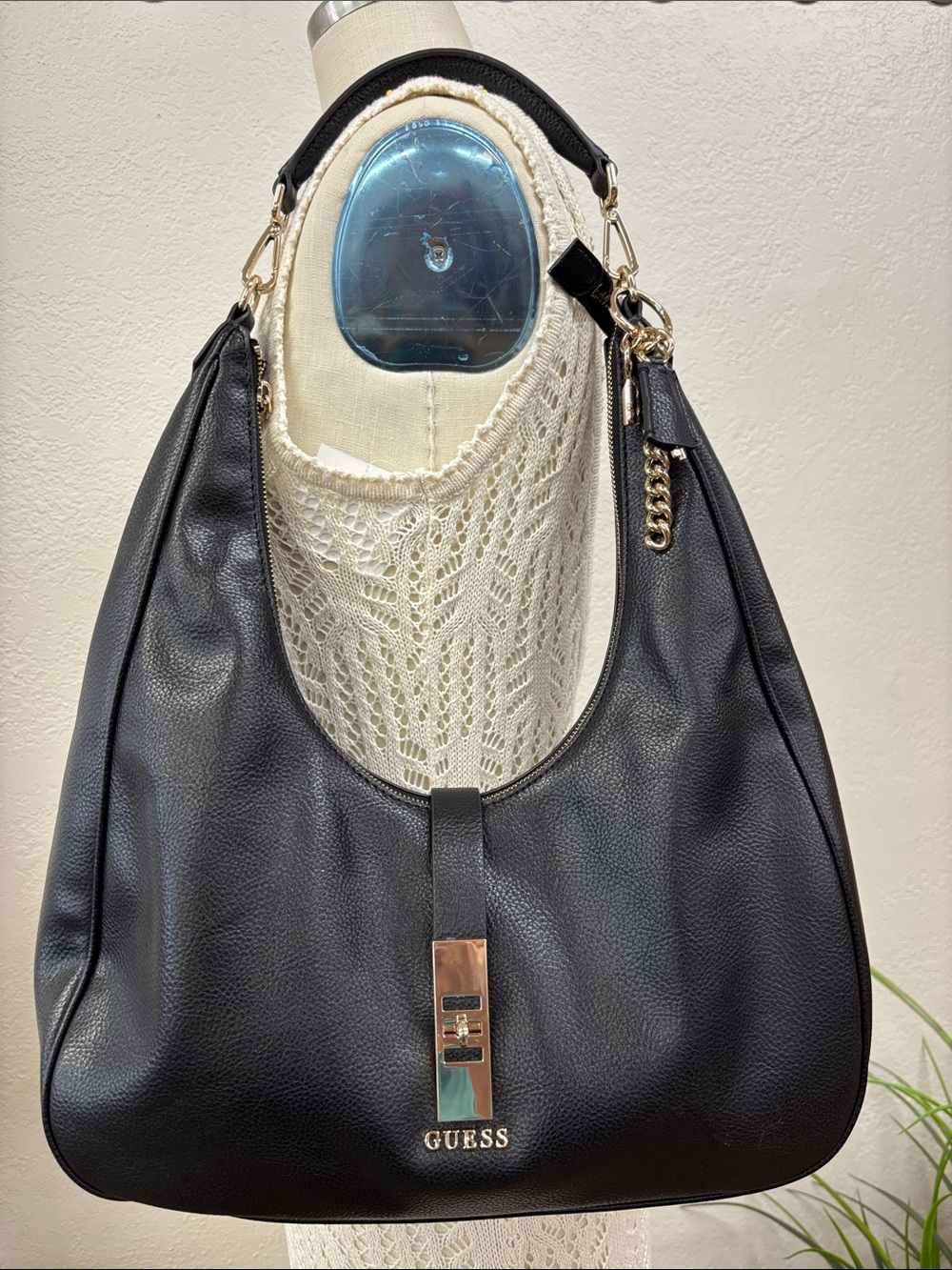 Guess Brooke Hobo Bag top zipper large